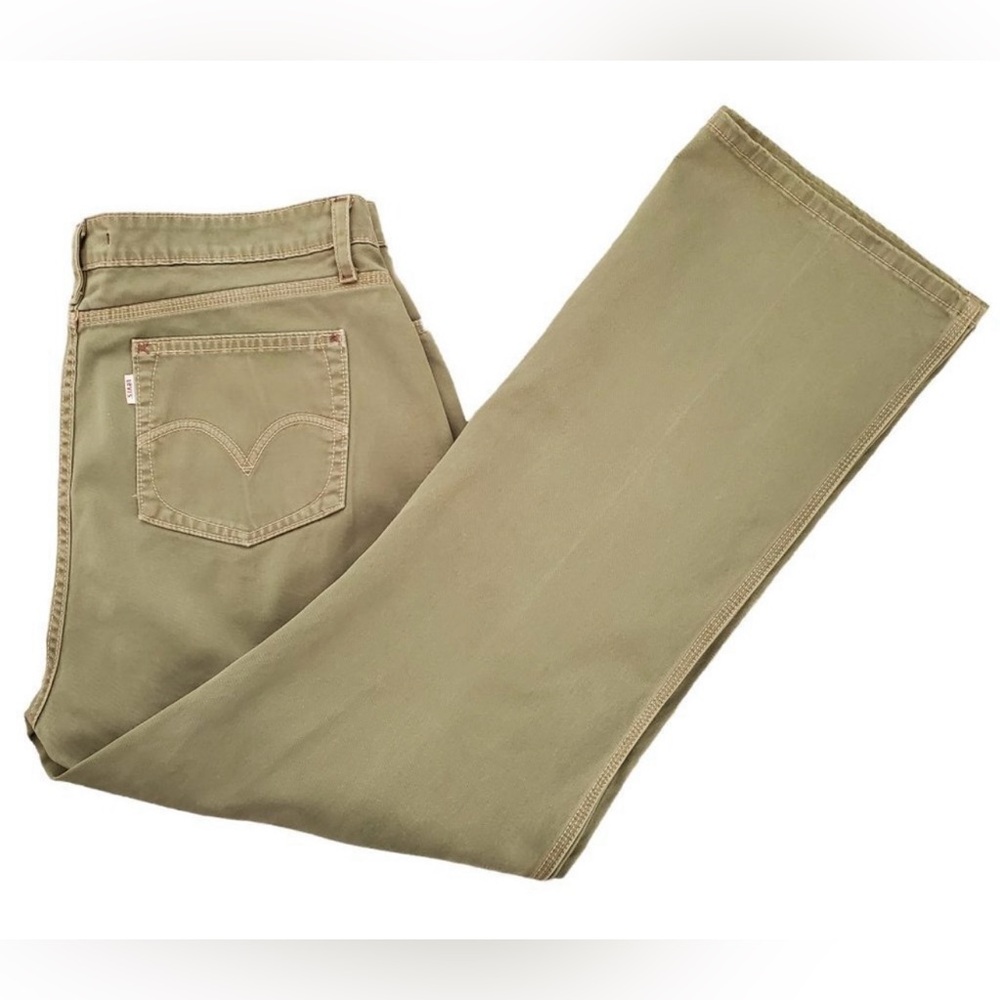 Levi’s 515 Tab Twills Bootcut Pants Women’s 18M Olive Green - Picture 3 of 7